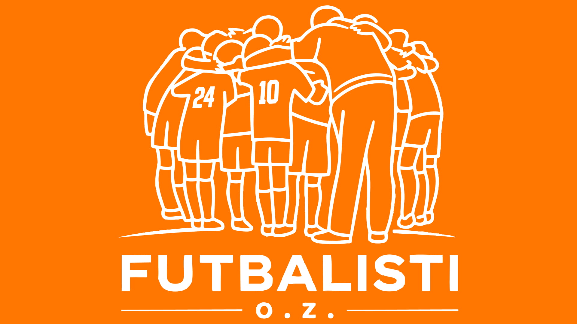 Futbalisti v tímovom kruhu – Futbalisti o. z.